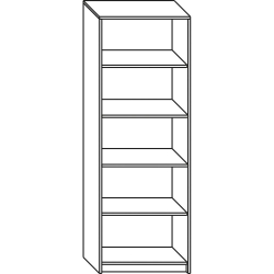 Shelving 70/35/198 back HDF birch