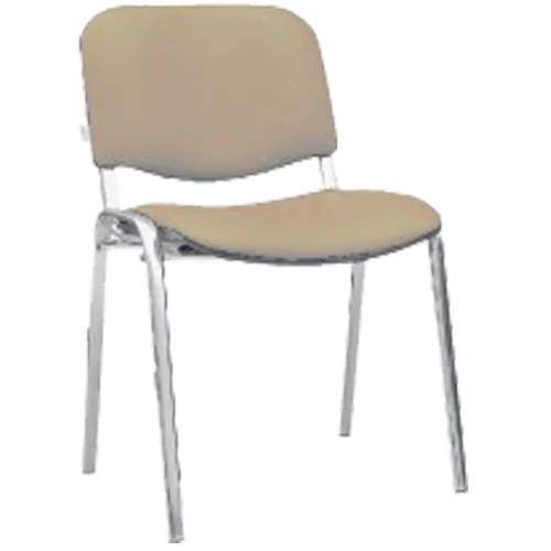 Chair Iso Chrome eco leather beige, 1000000000015388