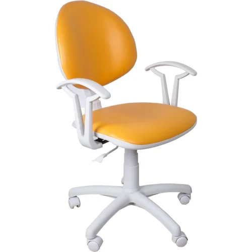 Chair Smart White eco leather orange, 1000000000015759