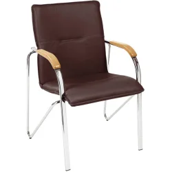 Samba chair eco leather brown