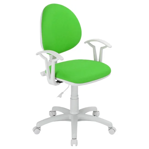 Chair Smart White fabric green, 1000000000016192