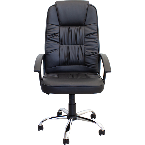 Chair Star steel eco leather black, 1000000000016693 02  — OK Office Chair Star steel eco leather black, 1000000000016693 02