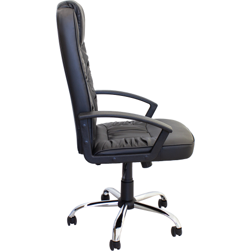Chair Star steel eco leather black, 1000000000016693 03  — OK Office Chair Star steel eco leather black, 1000000000016693 03