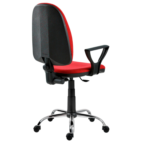 Chair Omega chrome with armrests, red, 1000000000016961 03  — OK Office Chair Omega chrome with armrests, red, 1000000000016961 03