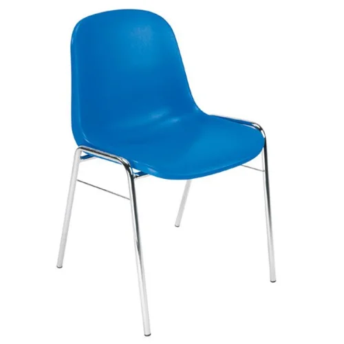 Chair Beta Chrome plastic blue, 1000000000017019