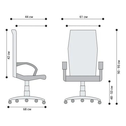 Chair Task Eco with arm fabric grey, 1000000000018101 04 