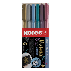 Маркер четка Kores Metallic 6 броя