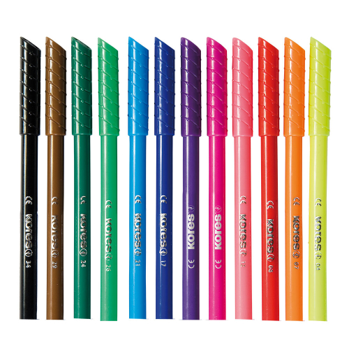 Kores Korellos Fine Felt tip pens 12 col, 1000000000050262 02  — OK Office Kores Korellos Fine Felt tip pens 12 col, 1000000000050262 02
