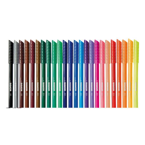Kores Korellos Fine Felt tip pens 24 col, 1000000000050263 02  — OK Office Kores Korellos Fine Felt tip pens 24 col, 1000000000050263 02