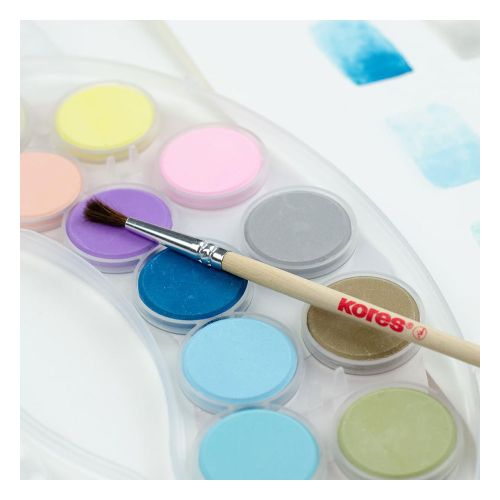 Акварелни бои Kores Pastel Ф25 12 цвята, 1000000000050270 02 