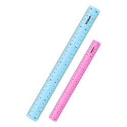Kores Ruler 30cm transparent col.assort