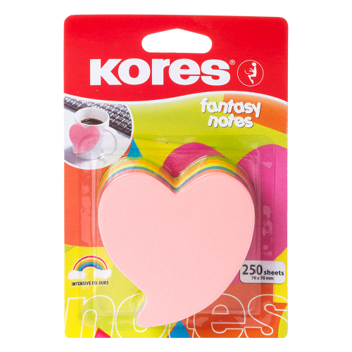 Kores Heart Sticky notes 5 colors 250sht, 1000000000050229 02 
