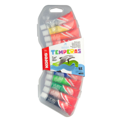 Kores Tempera paint 12 colors tube 12ml