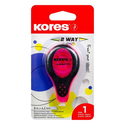 Коректор лента Kores 2WAY Neon 4.2мм/8м, 1000000000050223 02 