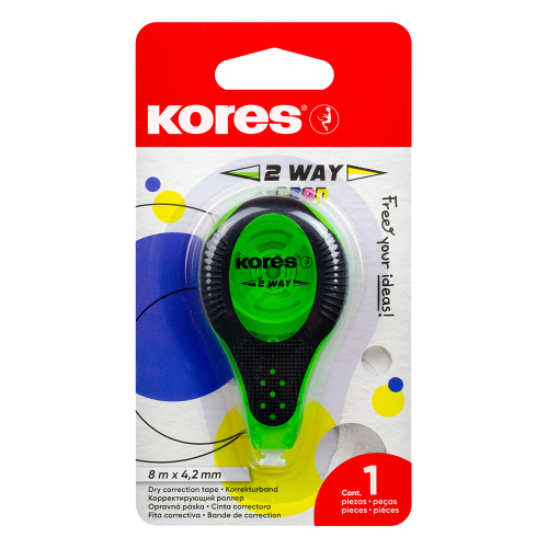 Коректор лента Kores 2WAY Neon 4.2мм/8м, 1000000000050223 03 