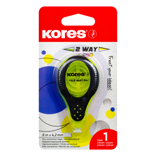 Коректор лента Kores 2WAY Neon 4.2мм/8м, 1000000000050223 05 