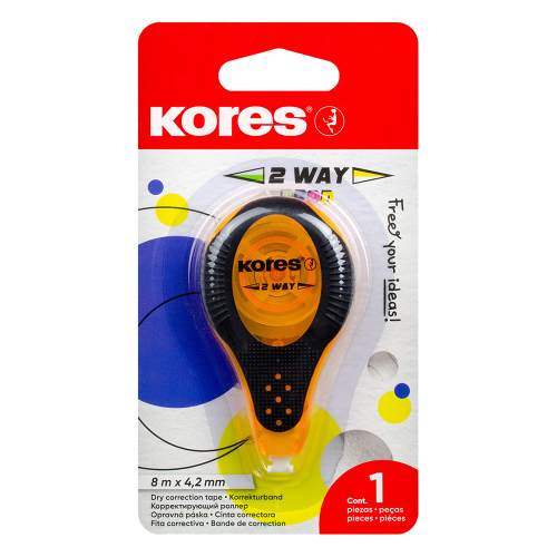 Коректор лента Kores 2WAY Neon 4.2мм/8м, 1000000000050223 06 
