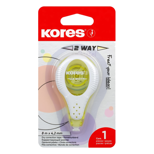 Коректор лента Kores 2WAY Pastel 4мм/8м, 1000000000050222 02 