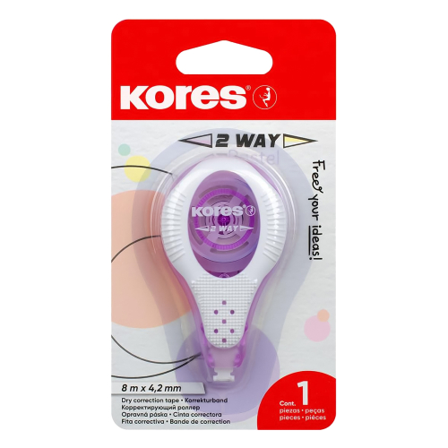 Коректор лента Kores 2WAY Pastel 4мм/8м, 1000000000050222 04 