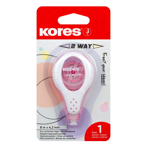 Коректор лента Kores 2WAY Pastel 4мм/8м, 1000000000050222 05 