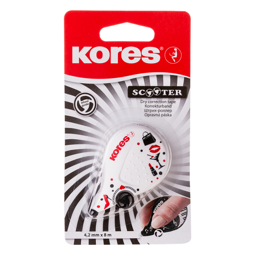 Коректор лента Kores Blackwhite 4.2мм/8м, 1000000000050226 02 