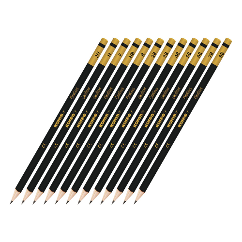 Kores pencil set 12pcs metal box, 1000000000050276 03 