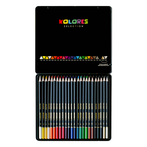Цветни моливи Kores 24цв метална кутия, 1000000000050255 02 