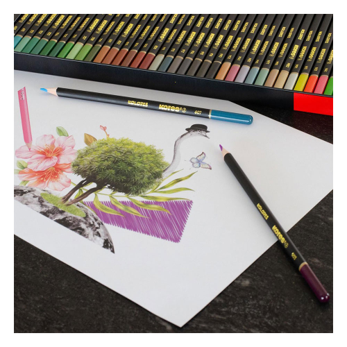 Цветни моливи Kores 72цв метална кутия, 1000000000050258 03 