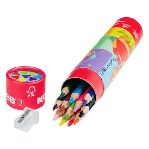 Цветни моливи Kores Jumbo 12цв тубус, 1000000000050261 02 