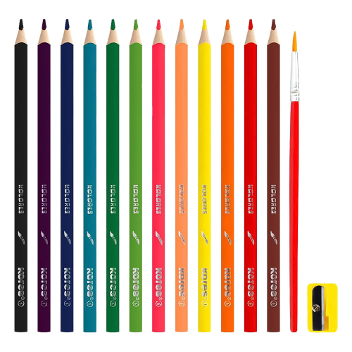 Акварелни цветни моливи Kores 12цв, 1000000000050259 02 