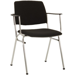 Chair Isit Arm Chrome fabric black