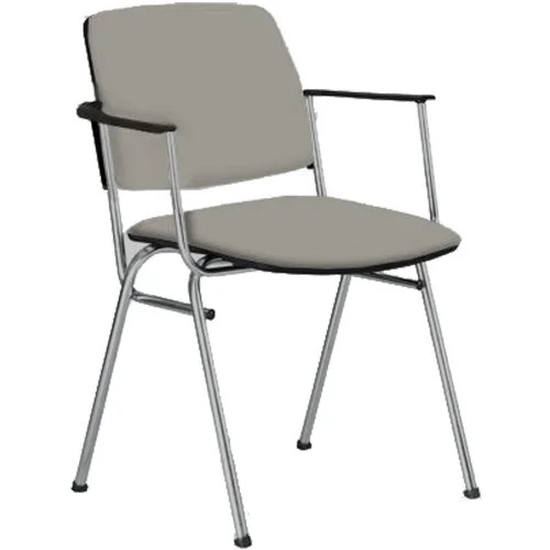 Chair Isit Arm Chrome fabric grey, 1000000000020064