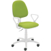 Chair Regal White with arm fabric green, 1000000000020662 03 