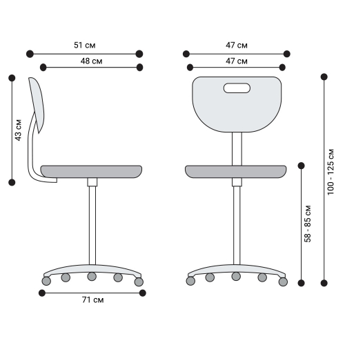 Chair Nargo Ring Base black, 1000000000020733 02  — OK Office Chair Nargo Ring Base black, 1000000000020733 02