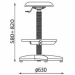 Табуретка Lift Chrome Ring Base еко кожа, 1000000000020871 03 