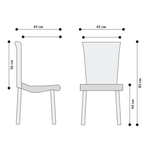 Chair Cortina plastic orange, 1000000000021598 02 