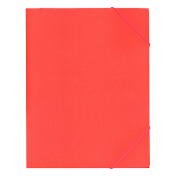 Папка карт. с ластик A4 UV 350гр червена