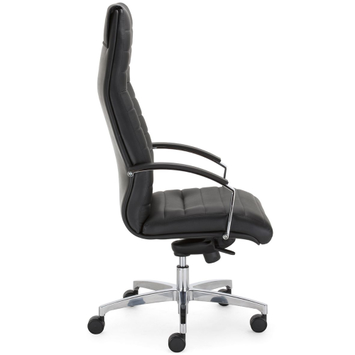 Chair Lynx steel genuine leather black, 1000000000021796 02 