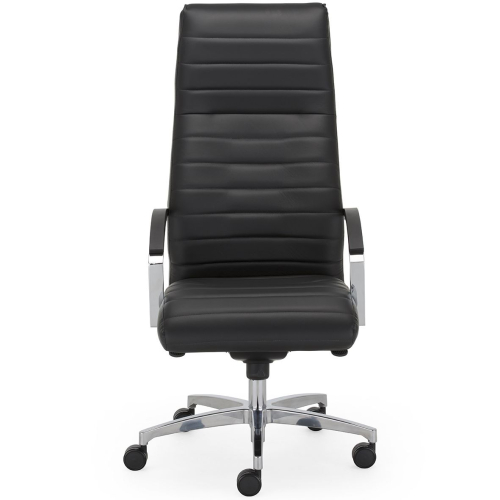 Chair Lynx steel genuine leather black, 1000000000021796 03 