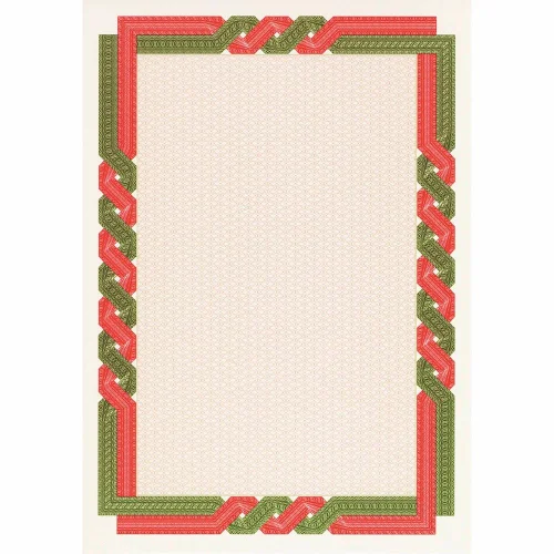 Certificate spiral red/green 25sheets, 1000000000002185