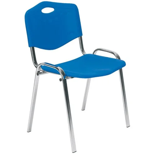 Chair Iso Plastic Chrome blue, 1000000000022019