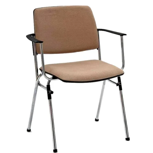 Chair Isit Arm Chrome fabric brown, 1000000000022056