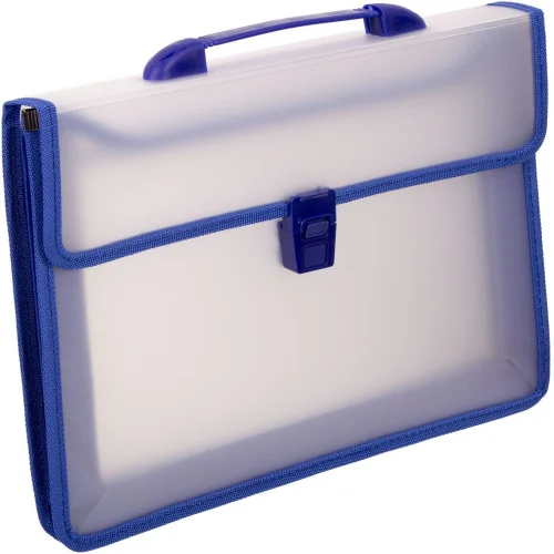 Bag for documents PVC blue edge, 1000000000022151