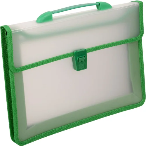 Bag for documents PVC green edge, 1000000000022152