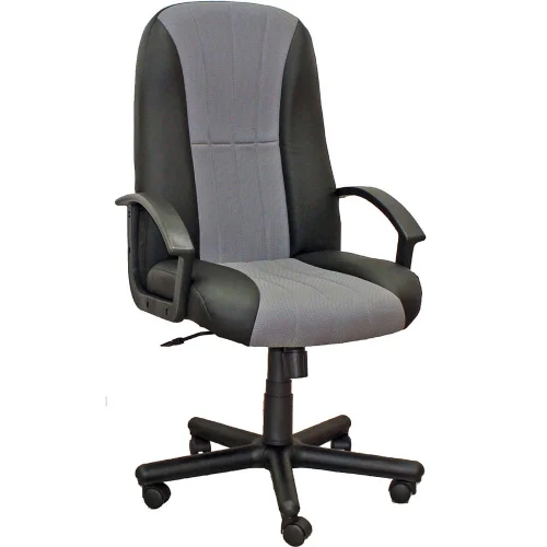 Chair Mexico eco leath/fabric grey/black, 1000000000022256