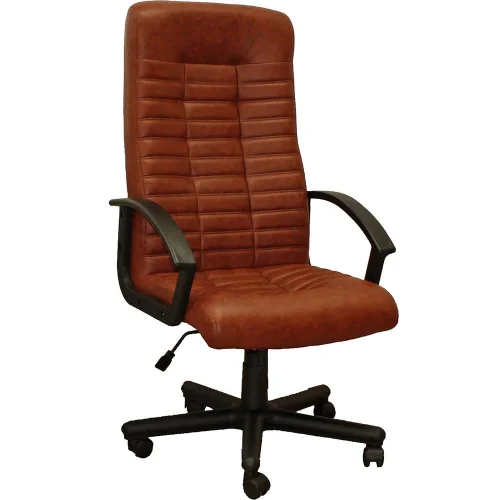 Chair Boss eco leather brown, 1000000000022266
