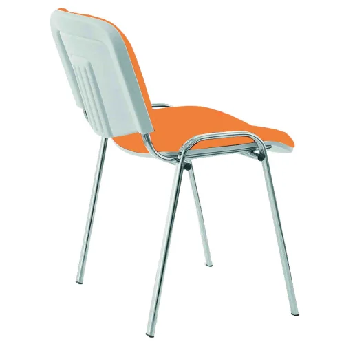 Chair Iso Bianco Chrome fabric orange, 1000000000022416