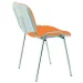 Chair Iso Bianco Chrome fabric orange, 1000000000022416 03 