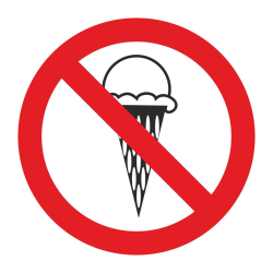 Знак самоз. Забрана влизане с храна