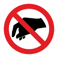 Знак самоз. Забранено пипането